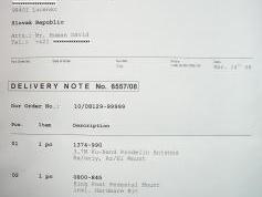 PF Prodelin 3.7M AZ EL ANT dodaci list prvotnej dodavky 04